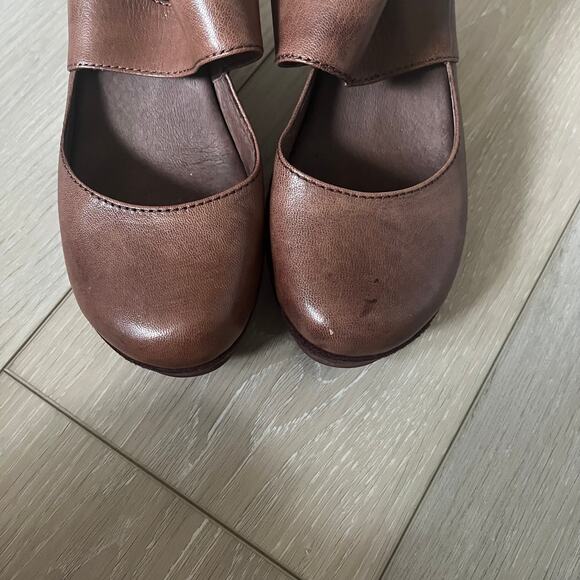 Antelope Women's 36 / US 5-5.5 Brown Leather Suede Wedge Heel Platform Sandal - Picture 3 of 6